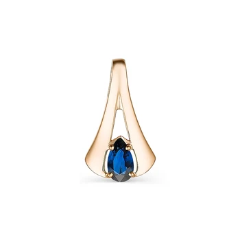 

585 sterling gold pendant with stones: Sapphire