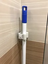 Hook Shelf-Holder Clip-Mop Mop-Rack Kitchen-Organizer Wall-Mounted Bathroom Sticky-Hanger