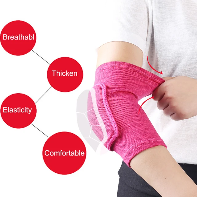 Elastic Elbow Pads Thickened Sponge Elbow Knee Protectors Guard Basketball Volleyball Sport Arm Sleeve Pad Adults Children 3