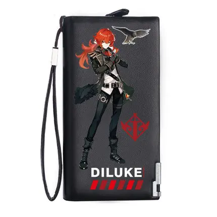 sexy anime cosplay Anime Genshin Impact PU Leather Student Coin Purse Klee Xiao ZhongLi Cosplay Folding Zipper Wallet Men Women Long Short Notecase family halloween costumes Cosplay Costumes