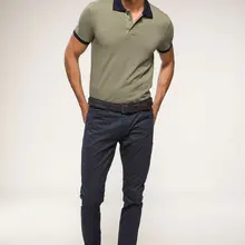 DeFacto мужская летняя цветная рубашка поло Leon, мужские рубашки поло с коротким рукавом, мужские Смарт повседневные топы Shirts-G5780AZ18SM