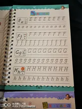 Libro de aprendizaje de números en inglés para niños, libro de arte para práctica de pintura, escritura de caligrafía, juguete de escritura en inglés, 4 libros