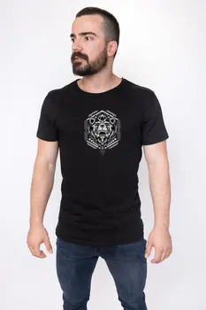 

Angemiel Wear Motif Roaring Lion T-Shirt Cotton Black Male T-Shirt