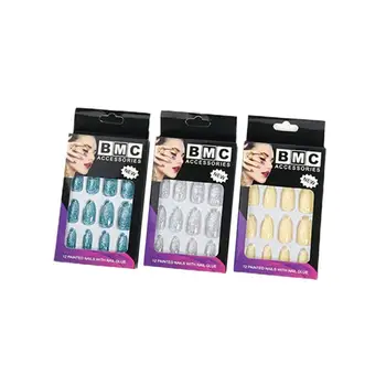 

Classic French Style False Acrylic Nail Tips UV Gel Manicure DIY False Fake Nail Art Fingernail Full Nail Tips