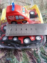 6 uds juguete de modelo de coche atrás coche vehículo móvil camión de bomberos modelo Taxi chico Mini juguetes regalo Diecasts juguete para los niños