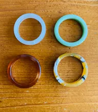 Retro nuevo Chic Corea transparente estética anillo colorido minimalista acrílico resina anillo para las mujeres joyería regalos de fiesta