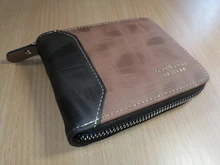 Billetera de cuero de los hombres casuales cremallera hombres carteras tarjeta titular de la cartera de hombre de cuero sintético cartera monedero cartera hombre