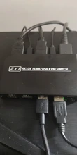 Divisor de 2 puertos HDMI USB KVM 4K interruptor para Monitor compartida teclado y ratón adaptable EDID / HDCP enchufe para impresora y Play
