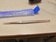 Pinzas puntiagudas de acero inoxidable alargadas, Grado Industrial, 18CM, para herramienta de reparación de teléfonos móviles