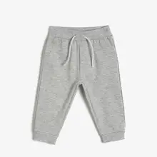 Хлопковые детские тренировочные брюки для маленьких мальчиков; Цвет Снежный, меланжевый