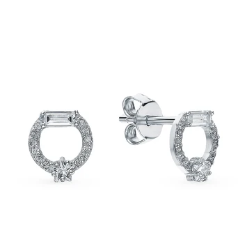 

Silver earrings with cubic zirconia sunlight sample 925