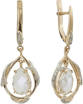 

Aloris earrings with rhinestone and cubic zirconia in red gold