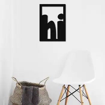 

Metal Wall Art Say Hi Interior Decoration Home Decor Wall Hanging Home Decoration Wall Art 90x63 cm