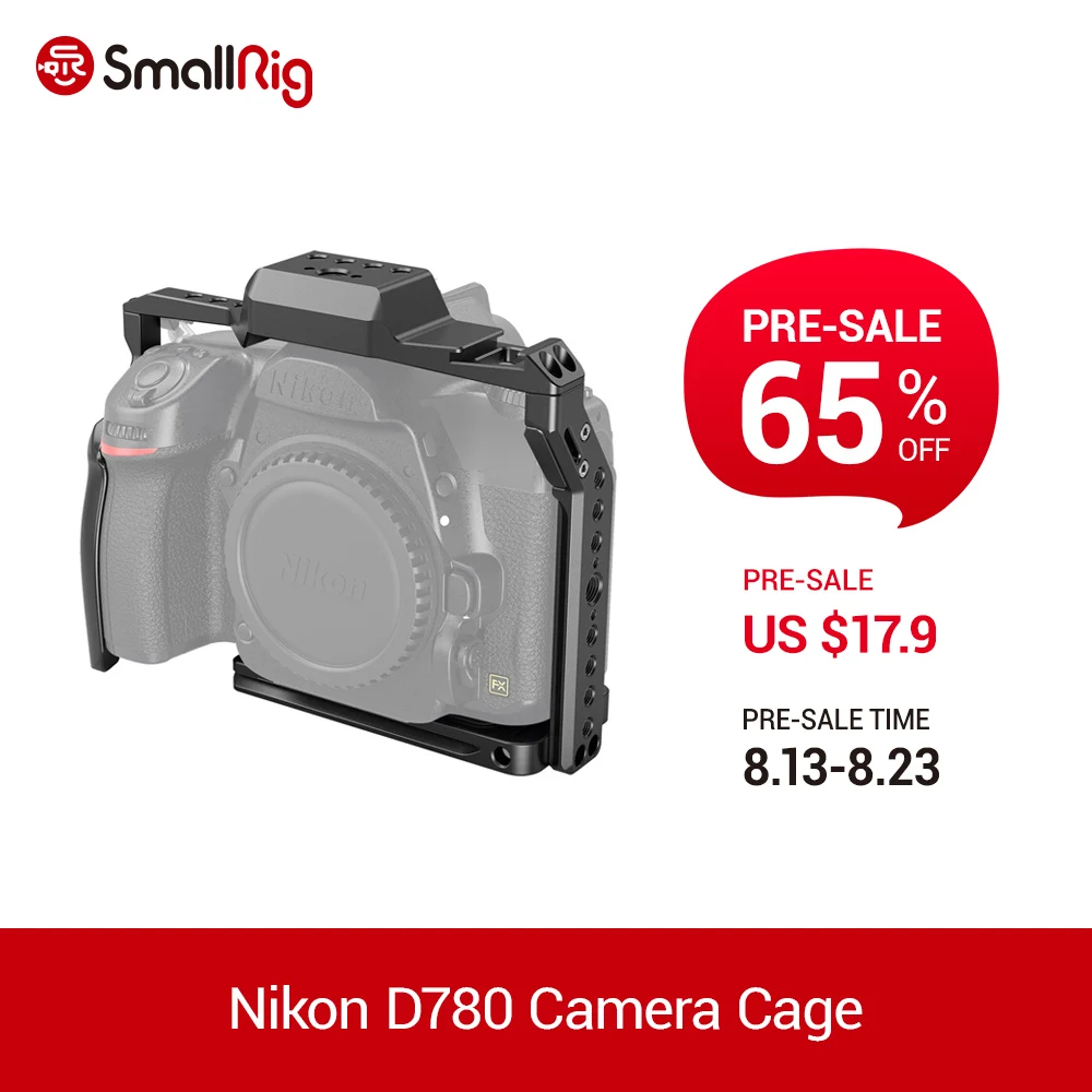 

SmallRig D780 Camera Cage With Arca Swiss Plate for Nikon D780 Camera Cage With Cold Shoe & NATO Rail Video Shooting DIY -2833