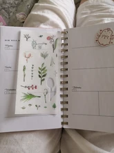 Juego de pegatinas decorativas para álbum de recortes, etiqueta adhesiva Kawaii de conejo para manualidades artesanales, planificador diario de recortes álbum de calendario, 45 Uds.