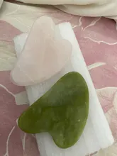 Natural Jade Gua Sha tablero raspador masaje de cuarzo rosa Jade Guasha piedra Chin cuello de la cara de arrugas removedor de belleza