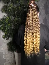 Anjo Plus RYLAI-extensiones de pelo rizado mechones, pelo sintético, 300g, para cabeza completa, 26-30 pulgadas, negro, marrón, degradado