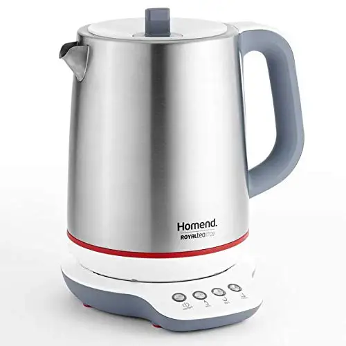 White Homend 1709Royal Electric Turkish Teapot|Tea pot|Kettle|Electric Kettle| Electric Tea Maker|Electric Tea Service Set - Color: White