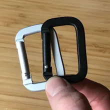 5 uds. De anillos ovalados de resorte de puerta chapados en aleación de aluminio, bolsa de hebillas de cinturón, Clips de mosquetón, Monederos, bolsos ovalados, gatillo rápido