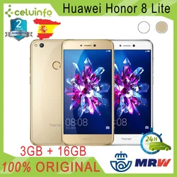 HuaWei Honor 8 Lite 16G + 3G RAM 5,2/13,21 см золотой белый отправленный 2 года Гарантийный сотрудник отправлен из Испании
