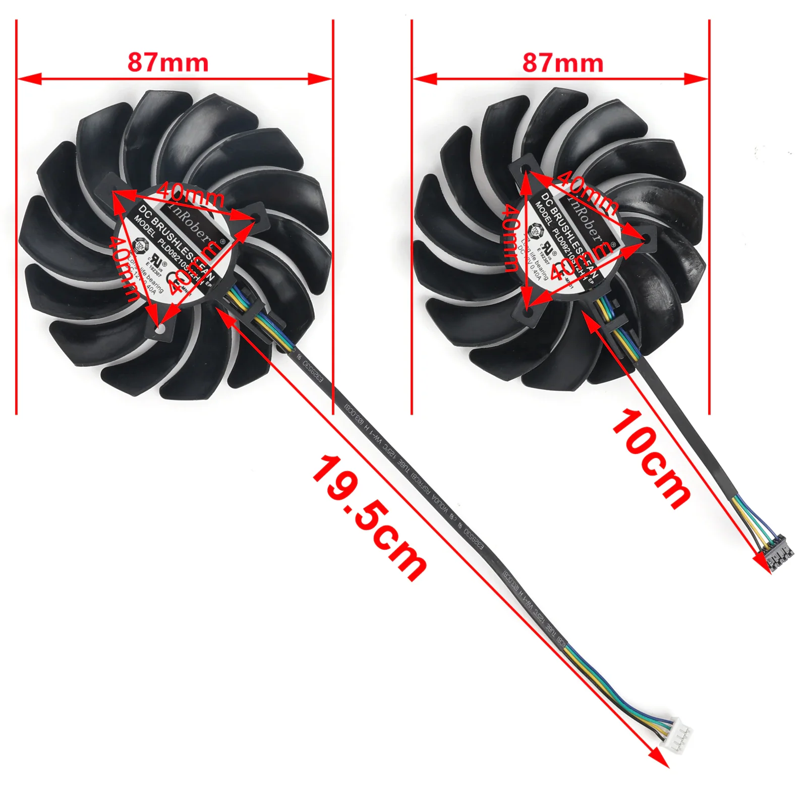 Ventilador Gráfico para Placa de Vídeo 87 mm dc 12v 4pin Rtx2070 para Msi Geforce Rtx 2060 2070 2080 - Imagem 6