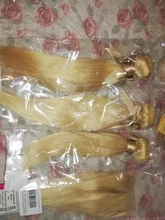 Mechones de cabello humano liso Remy brasileño con cierre, mechones de pelo negro perla rubio miel, 613 mechones, envío gratis