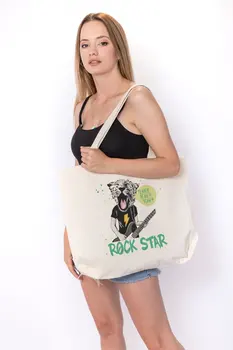

Angemiel Bag Large Rock Star Tiger Cloth Shopping Beach Bag