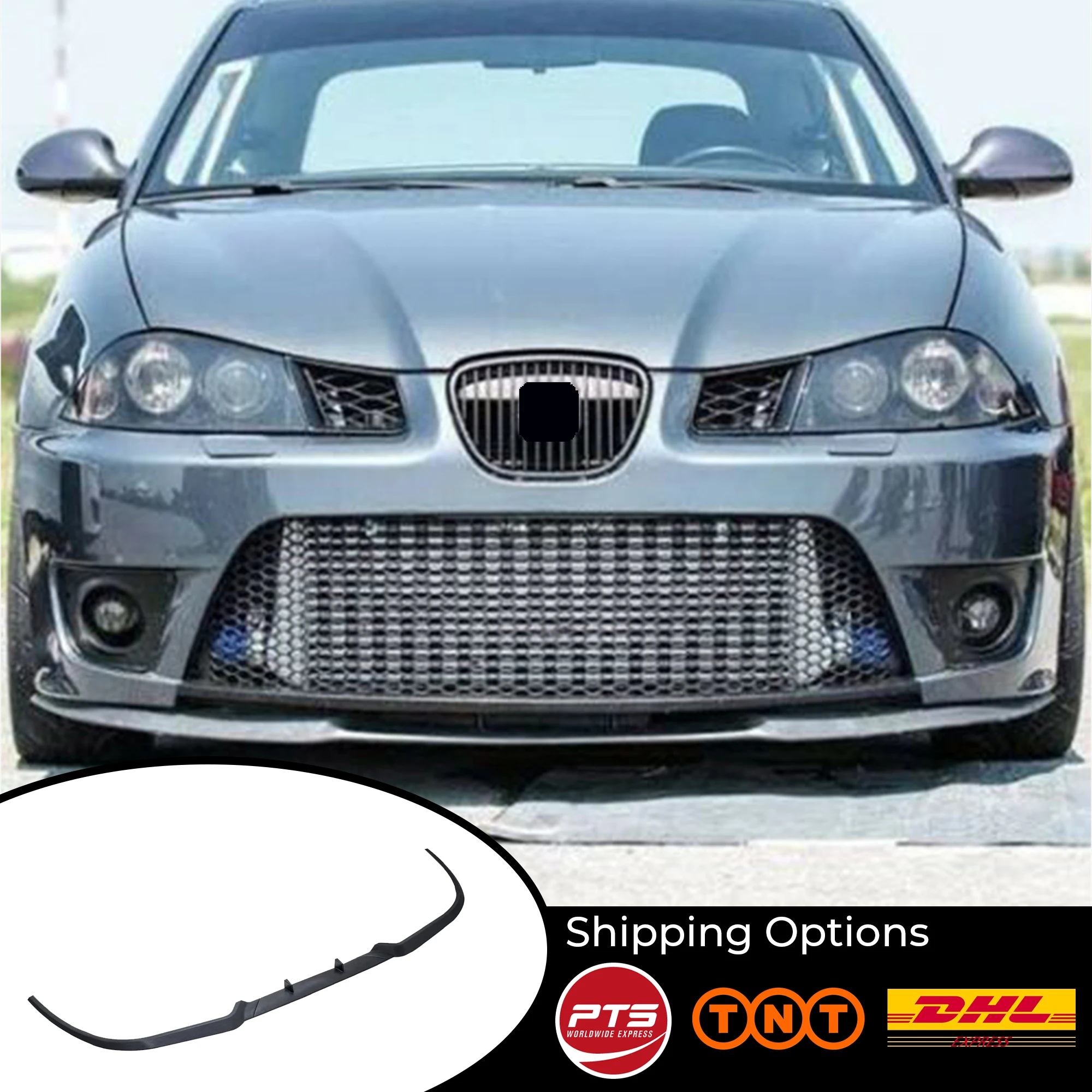 For Seat Ibiza MK4 6L -08 CUPRA R FRONT SPOILER BUMPER LIP Euro Spoiler Lip Universal 3 pcs Body Kit