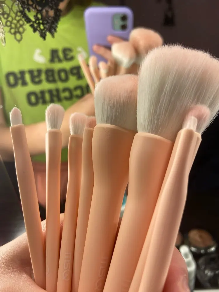 8PCS Makeup Brushes Sets Powder Foundation Blusher Eyeshadow Brush Candy Cosmetic Colorful Make Up NO MSQ LOGO With Bag reviews №4 156520