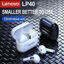 Lenovo-auriculares inalámbricos LP40 TWS, originales, con Bluetooth, Control táctil, deportivos, estéreo, para teléfono Android