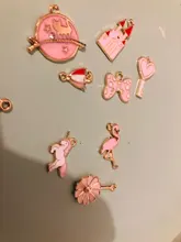 Pendant Bracelet Neacklace-Accessories Jewelry-Making Diy Earrings Enamel Charms Cute