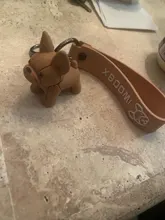 Moda Punk llavero de Bulldog Francés de cuero de la PU perro llaveros para las mujeres bolso colgante joyas baratija del coche de los hombres, anillo de clave de la cadena