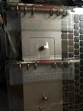 Archivador de plástico transparente, carpeta de anillos para hojas sueltas formatos A4, A5, A6 y A7, para agenda y cuaderno, suministros escolares y de oficina, 1 unidad