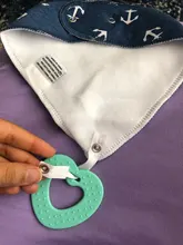2 unids/lote bebé Bandana Baba Baberos y juguetes para la dentición con 100% de algodón orgánico Super suave y absorbente Unisex Baberos para recién nacido