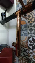Kitchen Faucet Rose-Gold-Spring Taps Pull-Down Cold-Mixer Spout Hot POIQIHY Dual-Swivel