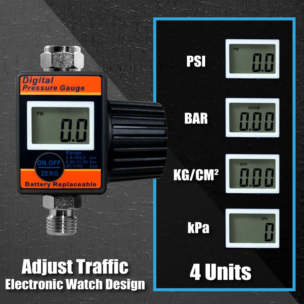 Цифровой Воздушный регулятор LEMATEC пневматический давления Регулятор PSI BAR KPA|digital