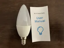 Tuya Smart Wifi LED Bulb E14, RGB Dimmable Light Bulb 4W, , Work with Alexa Echo Google