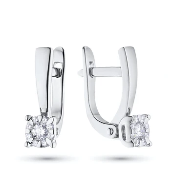 

Earrings in white gold with diamonds