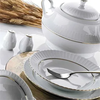 

Kutahya has Porcelain Pearl Gilded 20 Cm Cake Plate 6'lı