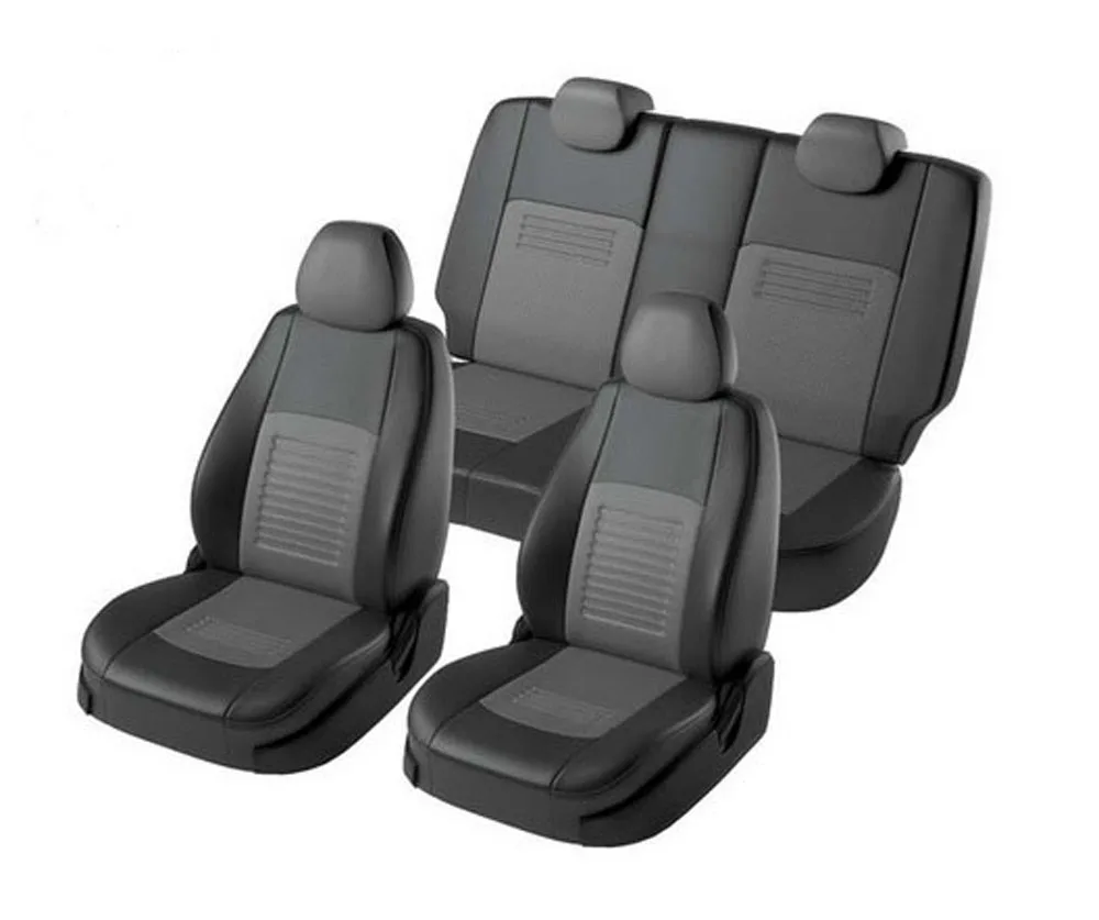 Для Kia Ceed-1(ED/FL)(Киа Сид) 2007-2012 Комплект модельных чехлов на сиденья из экокожи-модель турин экокожа