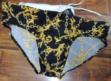 Bañador con almohadilla de realce para hombre, traje de baño estampado, calzoncillos de cintura baja, bañadores de secado rápido, ropa de playa