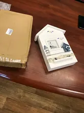 Caja de almacenamiento de llaves de la casa del Mediterráneo caja de almacenamiento de madera montada en la pared