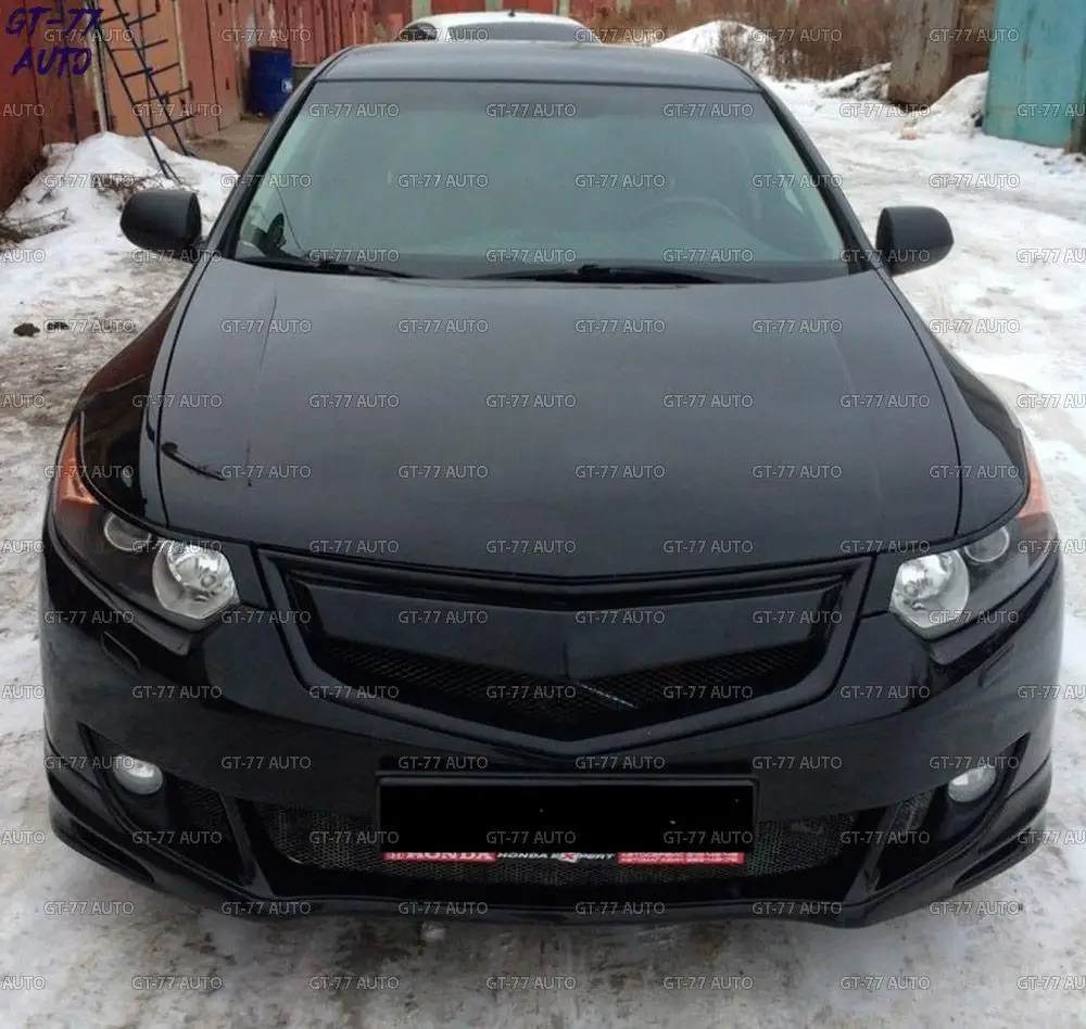 Решетка радиатора с планкой под шильдик и сеткой чехол для Honda Accord 8 2008-2011 защитный литье внешний материал ABS пластик Стайлинг тюнинг