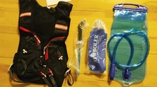 Trail Running-mochila ultraligera de 5L, chaleco de hidratación para correr, Maratón, bicicleta, bolsa de agua con botella de Frasco blando de 500ml