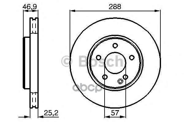 Тормозной Диск 0986478624 Bosch арт. 0986478624