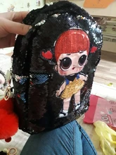 Anime L o l ¡Sorpresa! Lol Doll-mochila con lentejuelas para niñas, muñeco de juguete con bolsa pequeña bonita, regalo de cumpleaños
