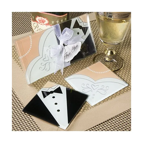Set 2 Posavasos Cristal Principianti, Dettagli E Regali Per Bodas, Baratos Originales Invitados