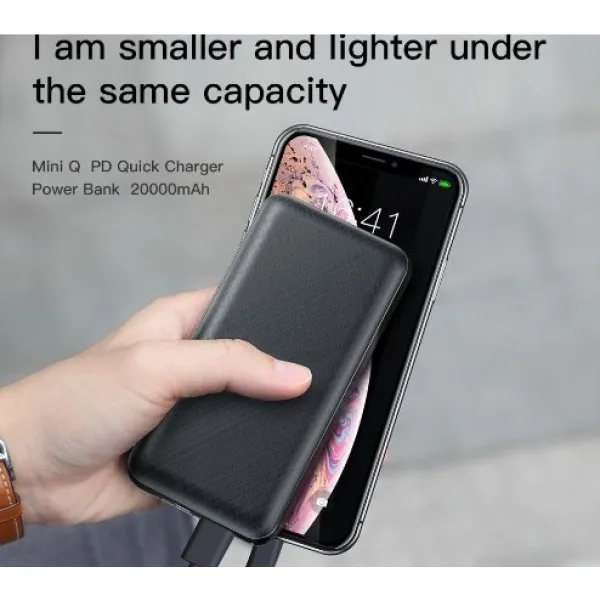 Портативное зарядное устройство Baseus Mini Q PD quick charger power bank 20000mAh PPALL-DXQ01(Черный