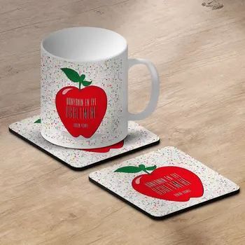 

Personalized World Best Öğretmeni Design Mug and Cup Coaster Set-1