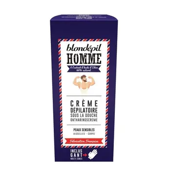 

BLONDEPIL HOMME DEPILATORY CREAM AND GLOVE FIRE EXTINGUISHER-Armpits and body-sensitive Skin 200ml